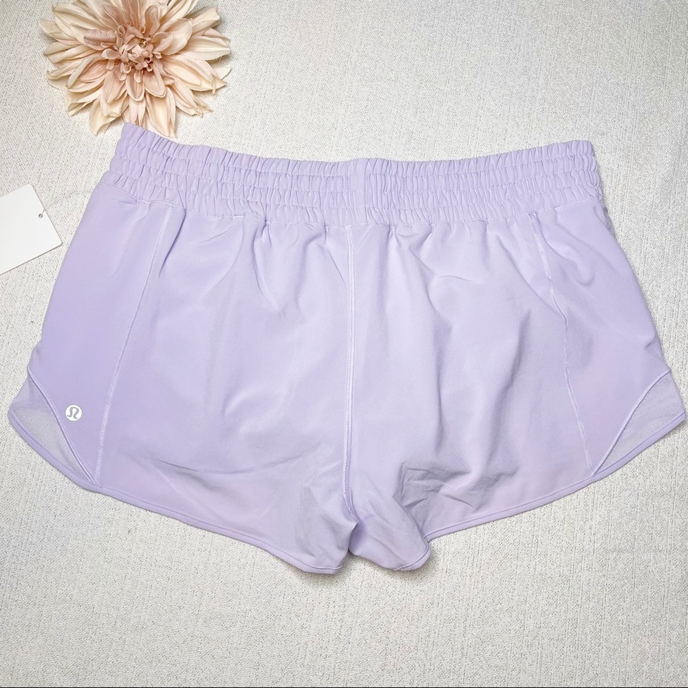 Lululemon Hotty Hot Hi Rise Gym Shorts Lavender - Picture 7 of 9